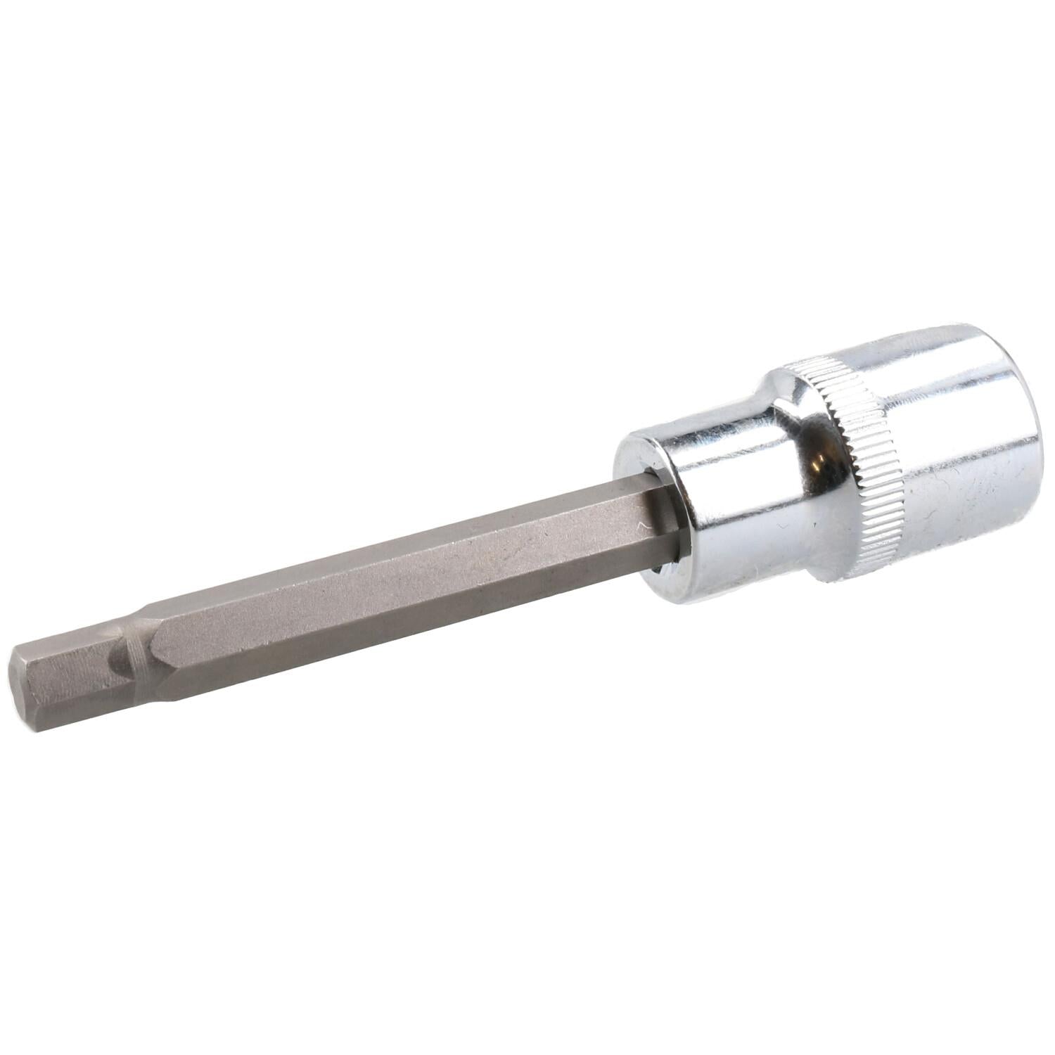7mm Hex Allen Key Long Bit Internal Socket Metric 1/2" Drive 100mm Length Cr-V