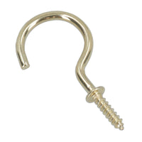 1.5 Inch 38mm Cup Hook Screws Picture Curtain Hangers Fasteners Brass Coated