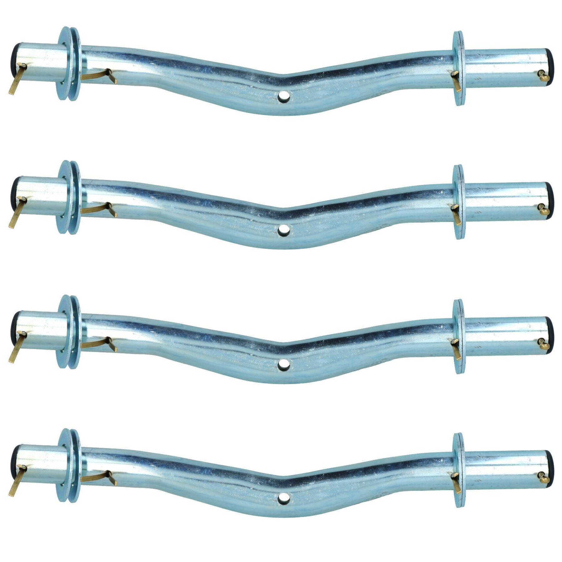 Lot de 4 supports d'ailes à rouleaux coudés pour remorques à haltères à rouleaux latéraux nervurés