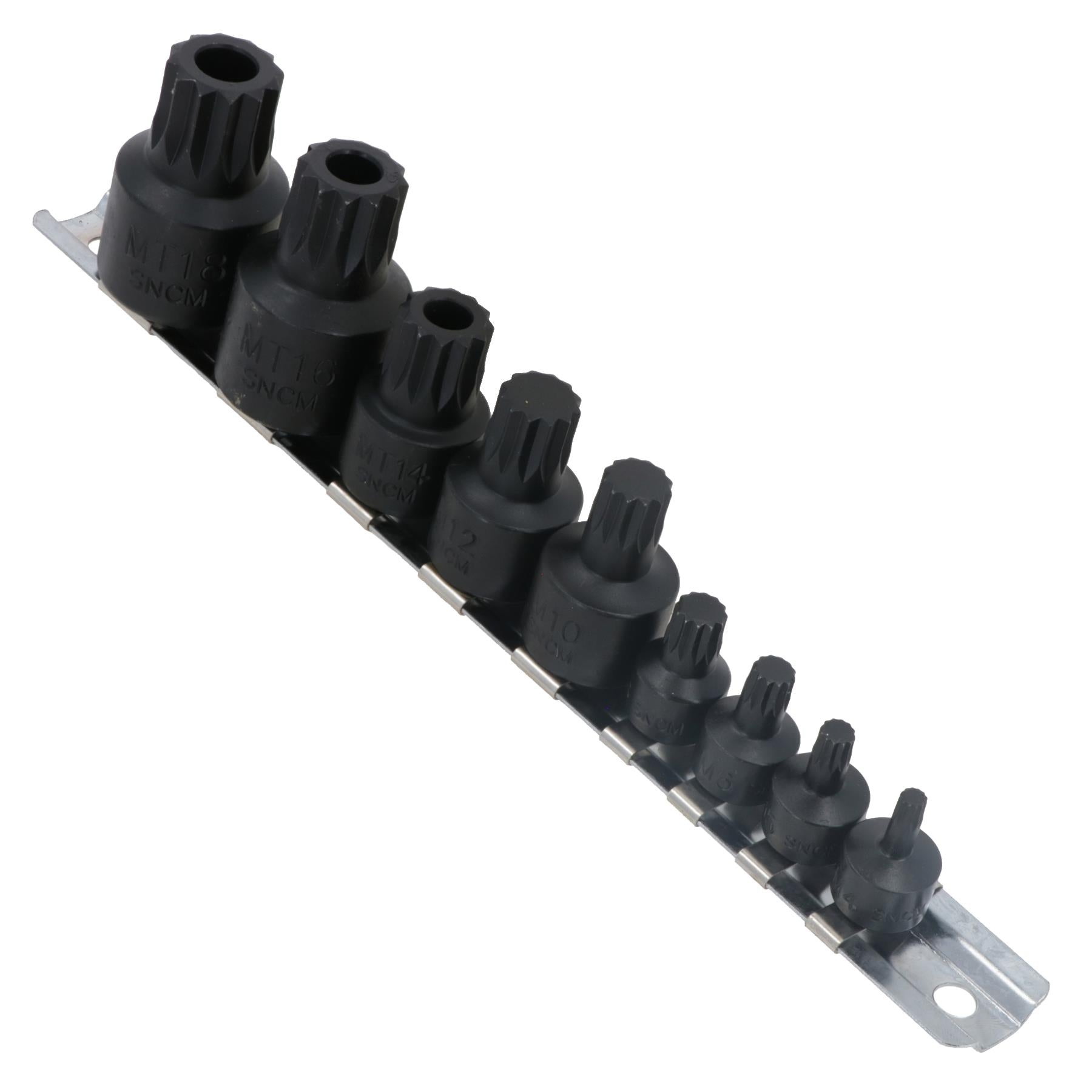 Douilles à embouts cannelés triples carrés Stubby Impact M4 – M12 MT14 – MT18, lot de 9 pièces