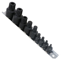 Douilles à embouts cannelés triples carrés Stubby Impact M4 – M12 MT14 – MT18, lot de 9 pièces