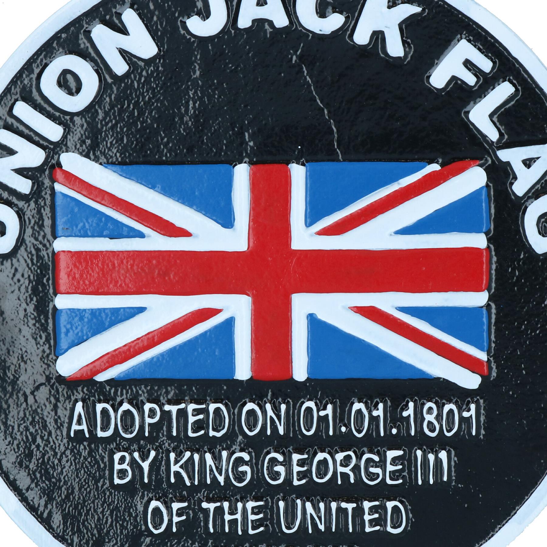 Union Jack Flag Aluminium Sign Plaque Door Wall House Gate Garden GB Britain