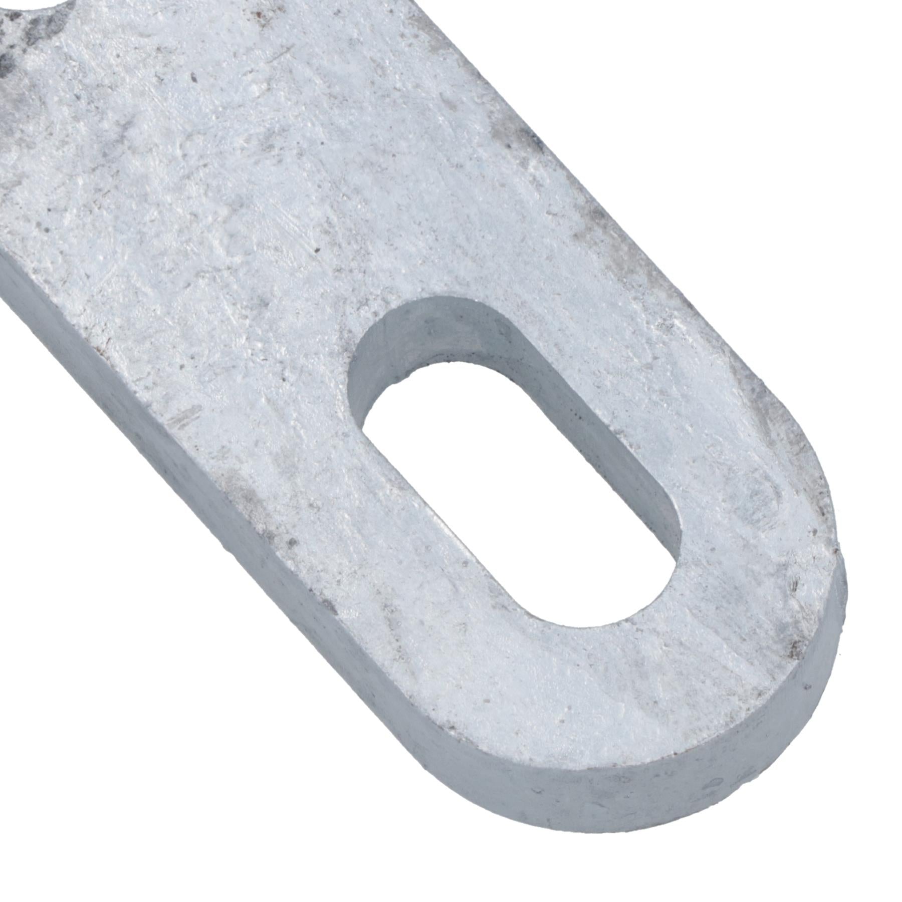 M10 U-Bolt Plate 31mm to 59mm Internal Width Thick Galvanised N-Bolt Backing