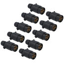 12N 7 Pin Plug Plastic Car Trailer Caravan Electrical Wiring Lights Connector