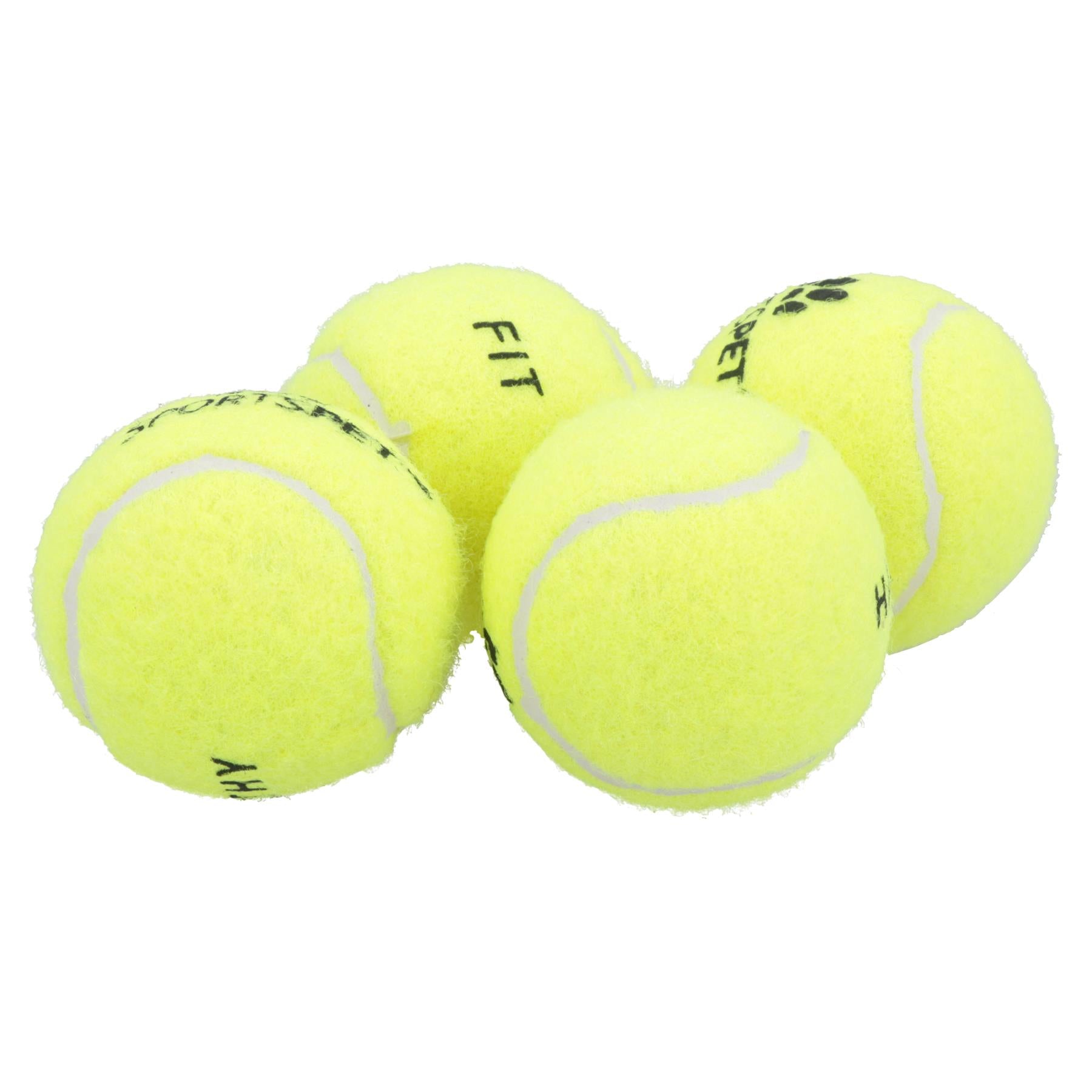 4PK Small Mini Interactive Tennis Ball Dog Play Time Throw Fetch Catch 4.8cm