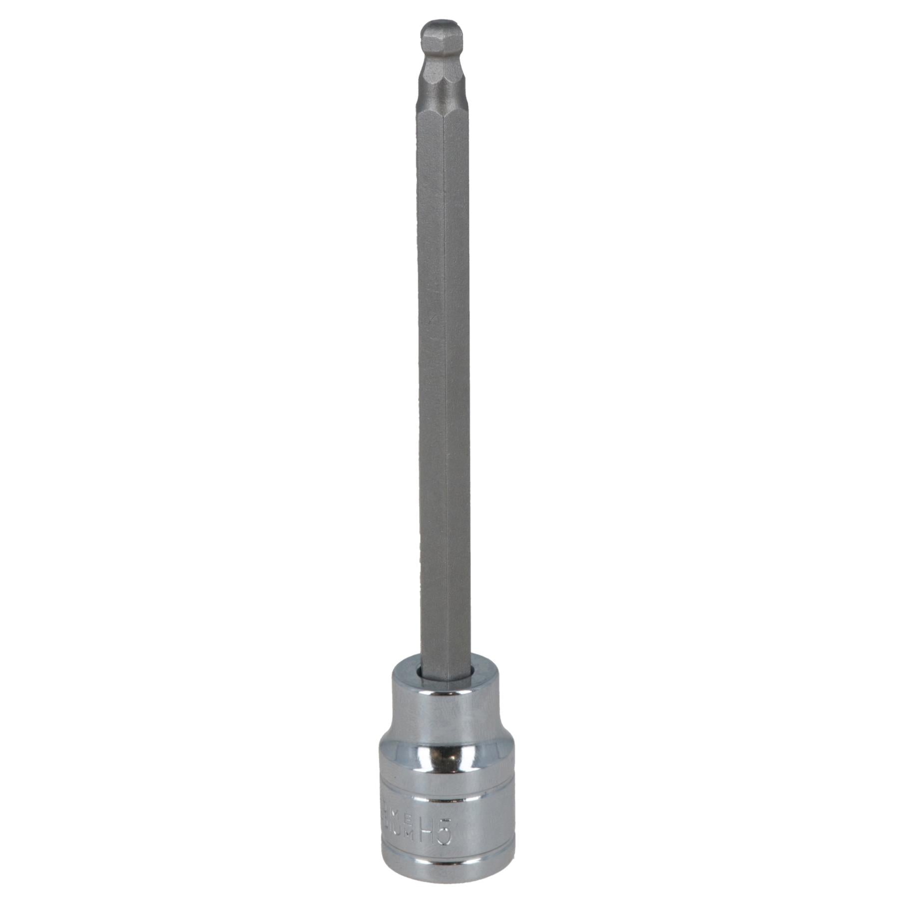 5mm 3/8" Drive Long Ball Ended Hex Allen Key Socket Bit 85mm Deep Reach CR-V