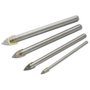 4pc Tools Ceramic Tile Glass And Mirror Drill Bit Set 4mm 6mm 8mm 10mm TE268