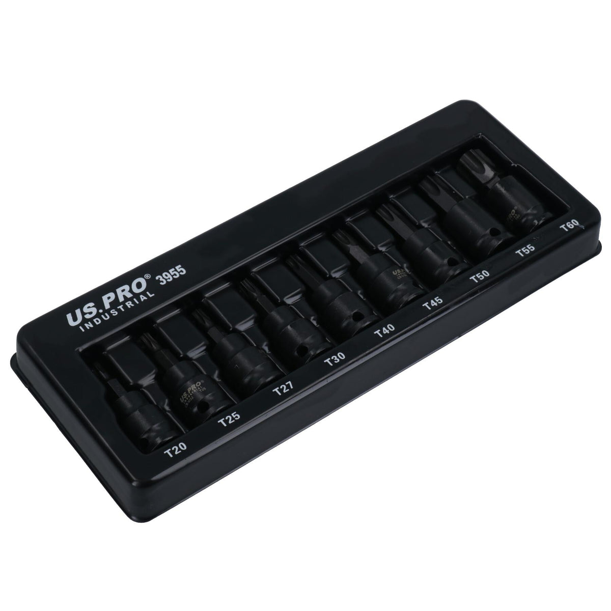 Douilles Torx / Star à impact, entraînement 3/8 po, courtes et courtes, T20 – T60, lot de 9 pièces