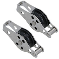 Marine Pulley Block With 25mm Diameter Nylon Wheel 316 Grade Stainless Steel