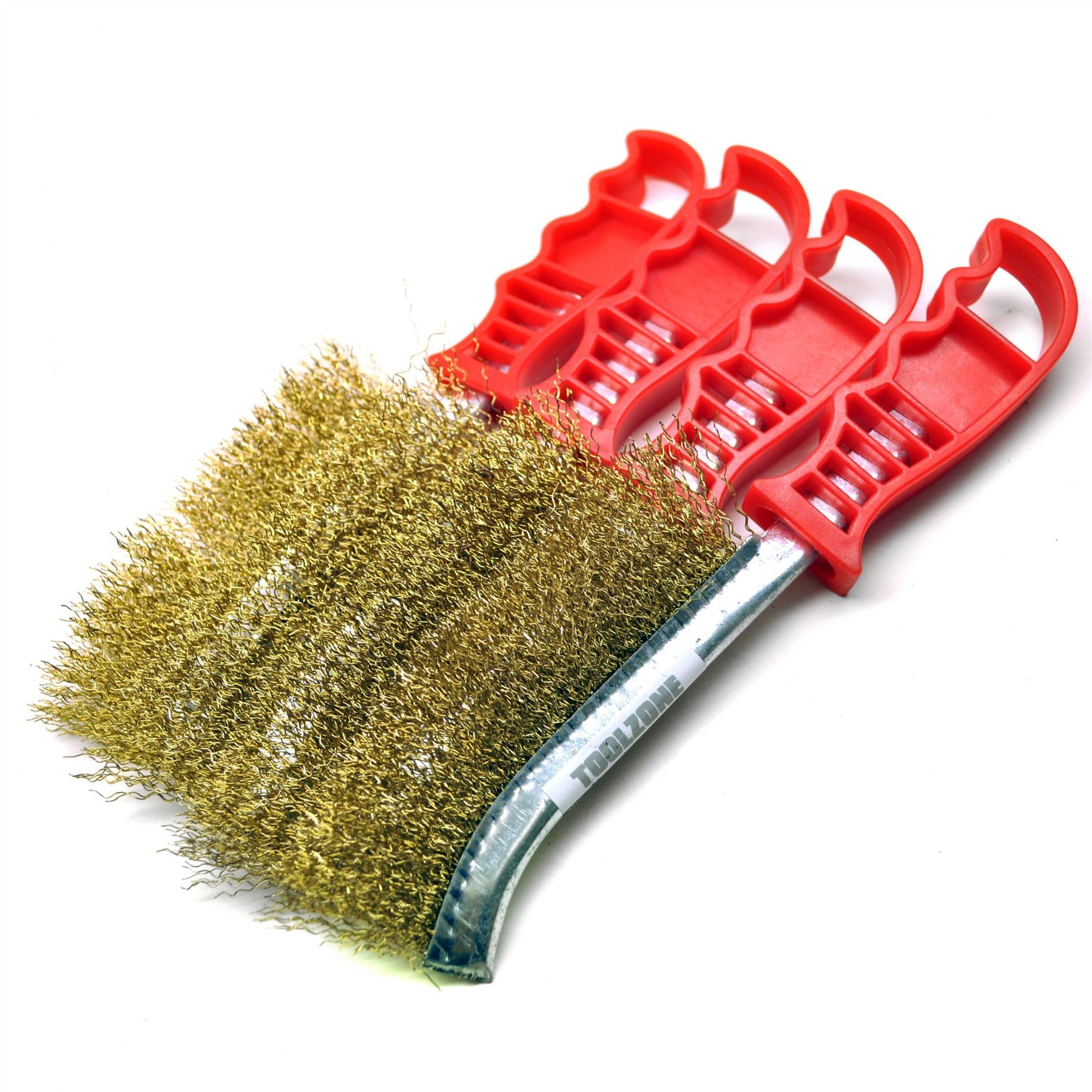 Brass Plated Rust Removal Cleaning Hand / Spid Brush (4 Pack) TE221