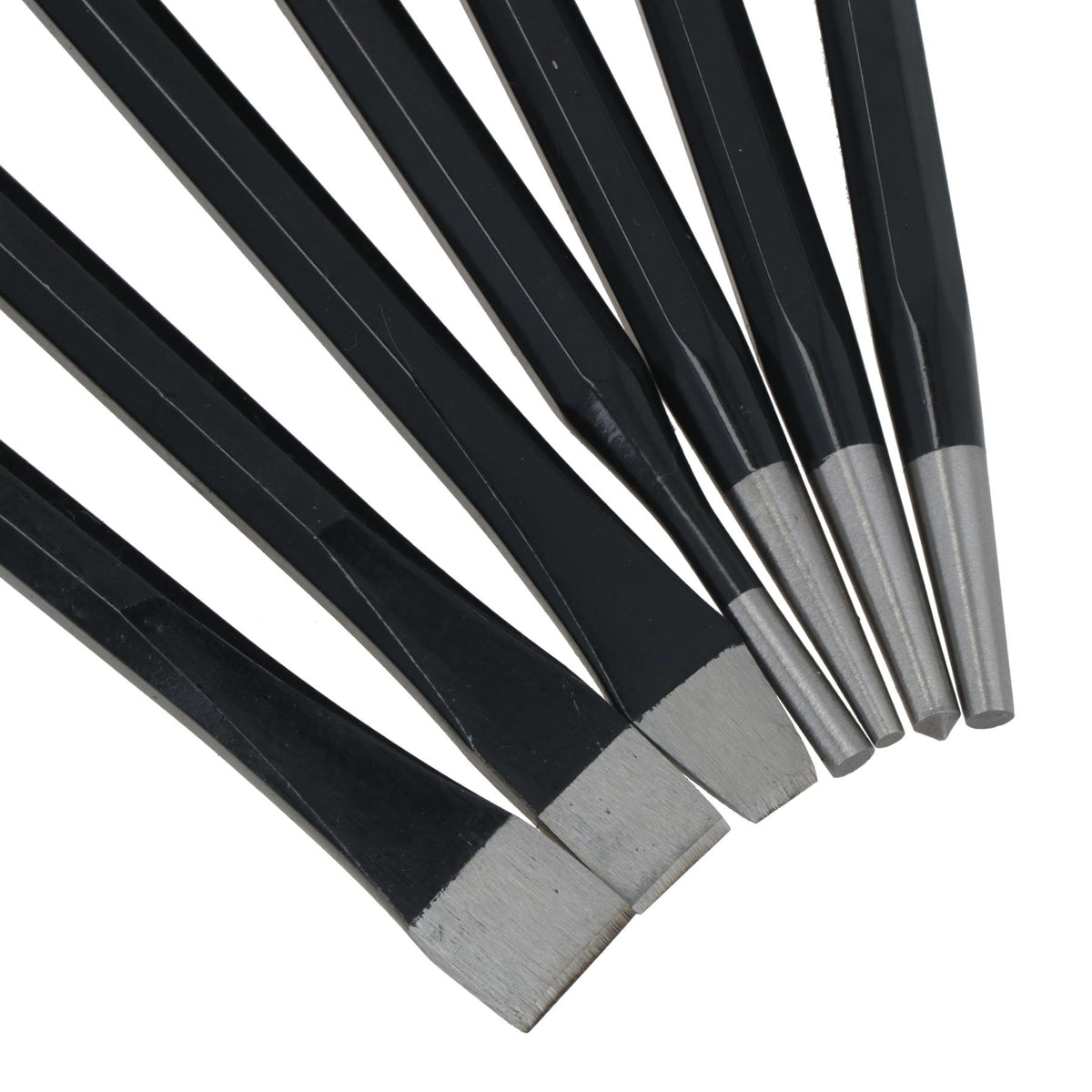 7pc Punch And Chisel Set With Taper Pin Cold Chisels + Centre Punch