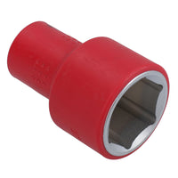 1/2in drive VDE Insulated Shallow Metric Socket 6 Sided Single Hex 1000 V