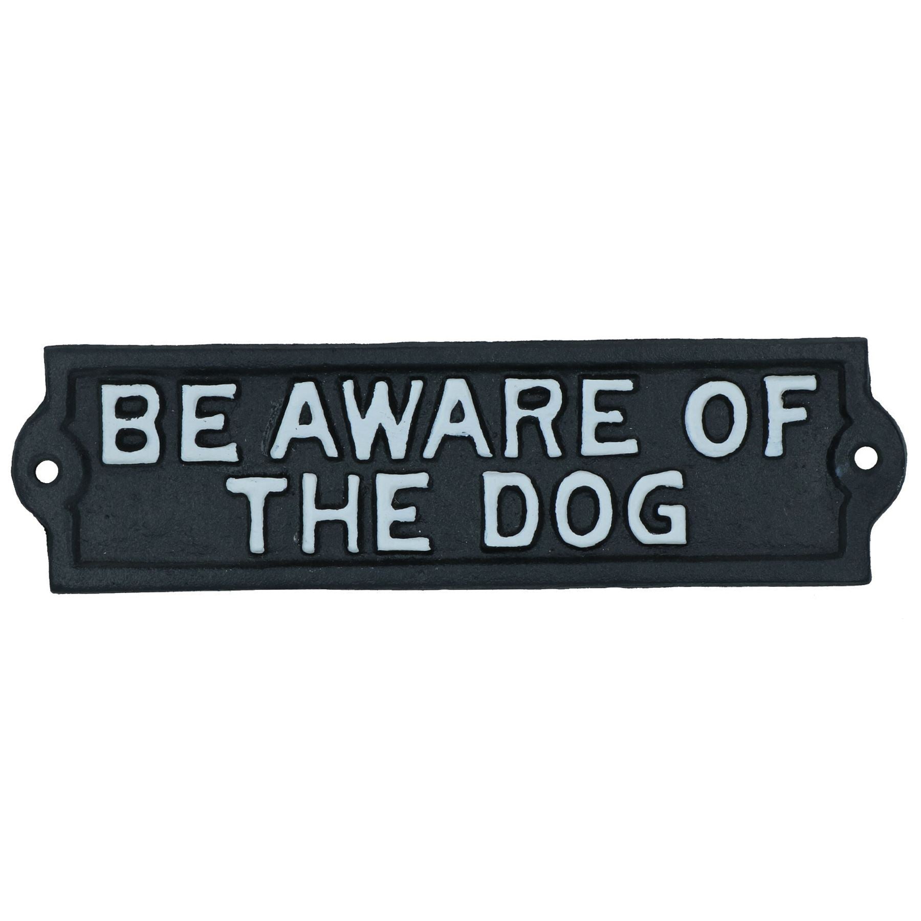 Schild mit der Aufschrift „Be Aware Of The Dog“ aus Gusseisen für Garten, Haus, Wand, Zaun, Tor, Tür