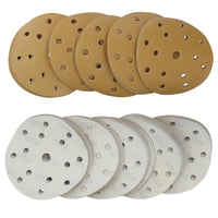 150mm Sanding Discs Aluminium Oxide Abrasive 320 Grit 15 Hole Hook + Loop