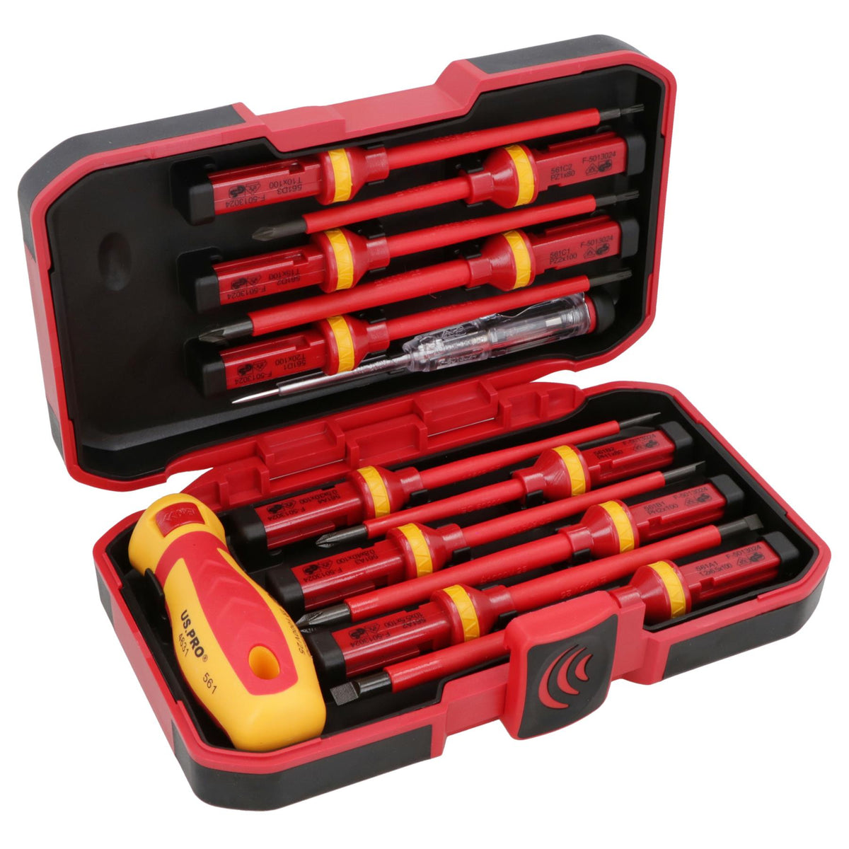 Interchangeable VDE Electrical Insulated Screwdriver Set Phillips Flat Pozi Torx 13pc