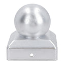 Metal Fence Post Caps Round / Ball 75mm x 75mm Protector Cover Silver