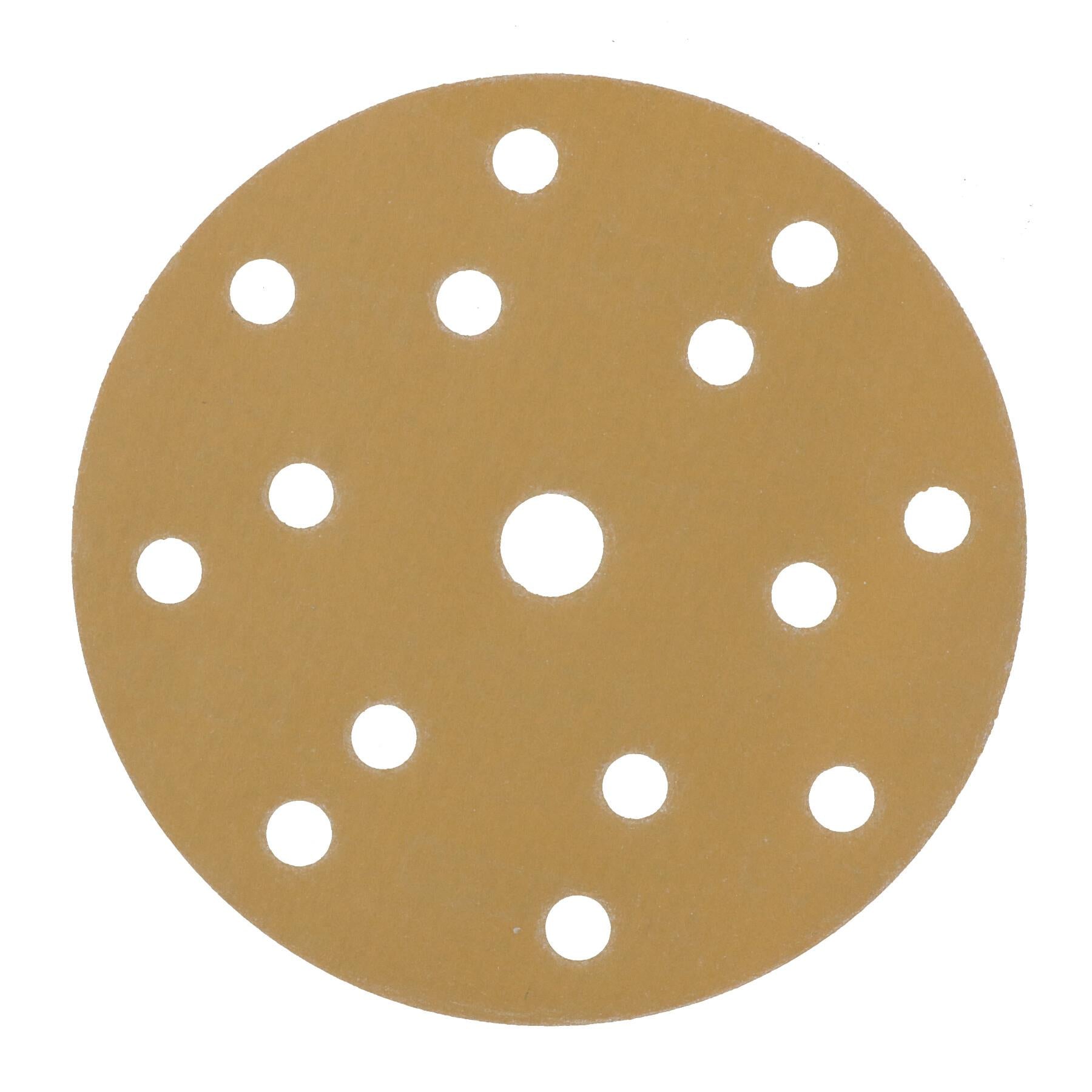 150mm Sanding Discs Aluminium Oxide Abrasive 500 Grit 15 Hole Hook + Loop