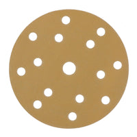 150mm Sanding Discs Aluminium Oxide Abrasive 500 Grit 15 Hole Hook + Loop