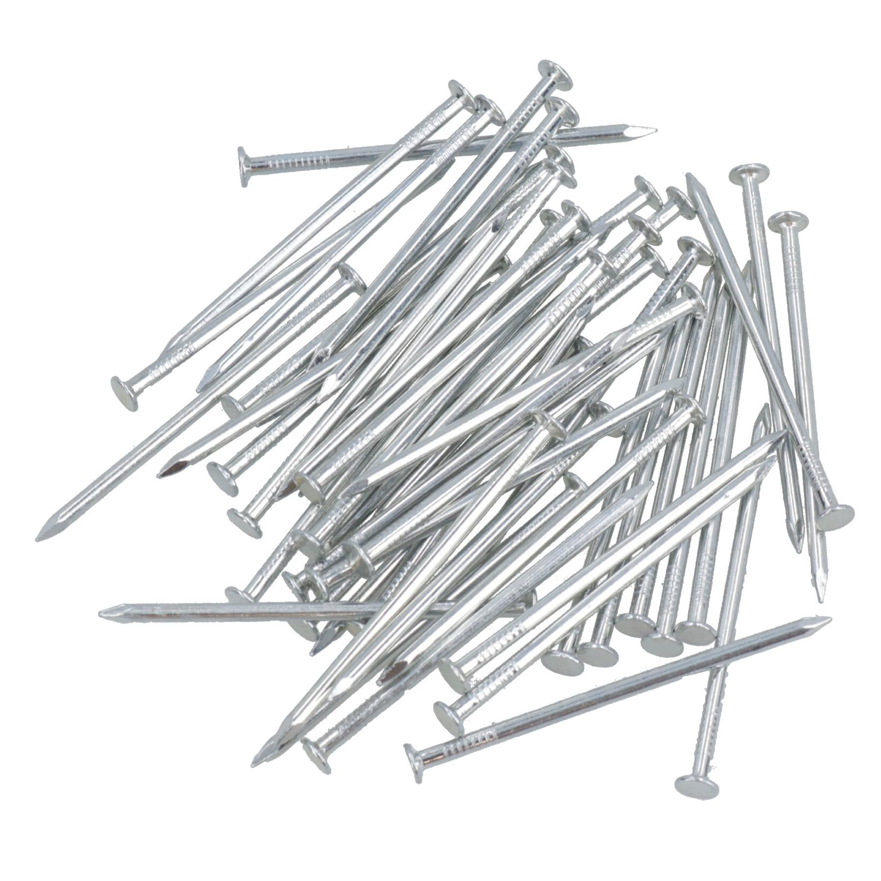 2mm x 60mm Round Headed Wire nails For Concrete Brick Wood Zinc Plated