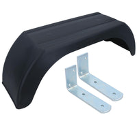 10" Plastic Mudguards Fender (Single) Flush Fit & 2 SMALL Brackets