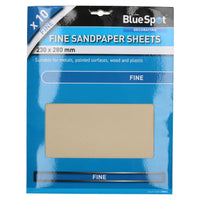 10pc Assorted Sandpaper Sanding Sheets for Metal Wood Plastic Fine 240 Grit