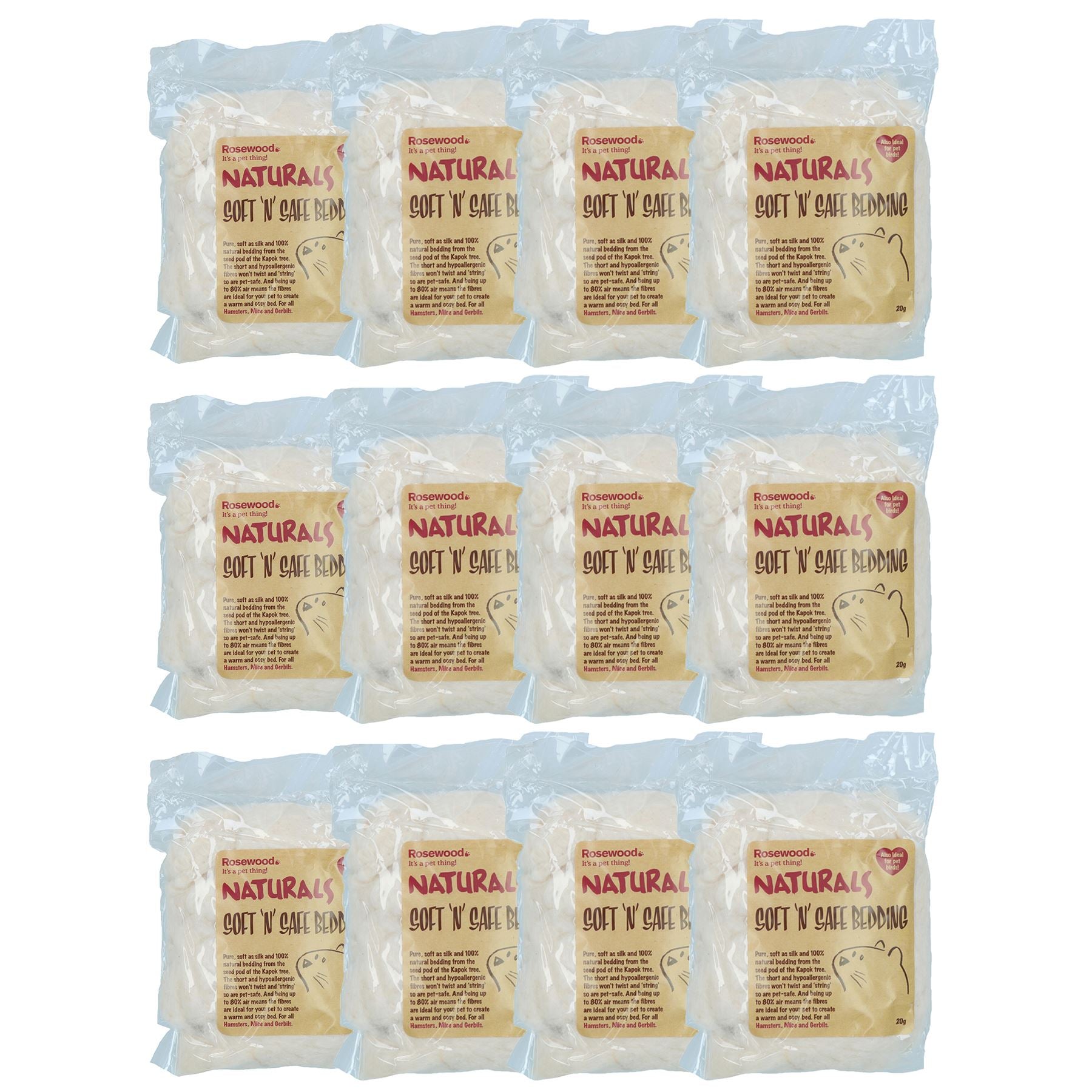 1PK Soft n Safe Hypoallergenic, Anti-bacterial & Biodegradable Animal Bedding 20g