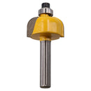 TCT Bearing Cove Box Router Bit 22mm D 6.3mm Radius Cutting Tool 1/4 Shank