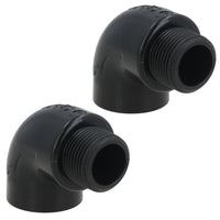 Polypropylene PP 1/2in BSP Female x Male Threaded 90° Elbow Connector