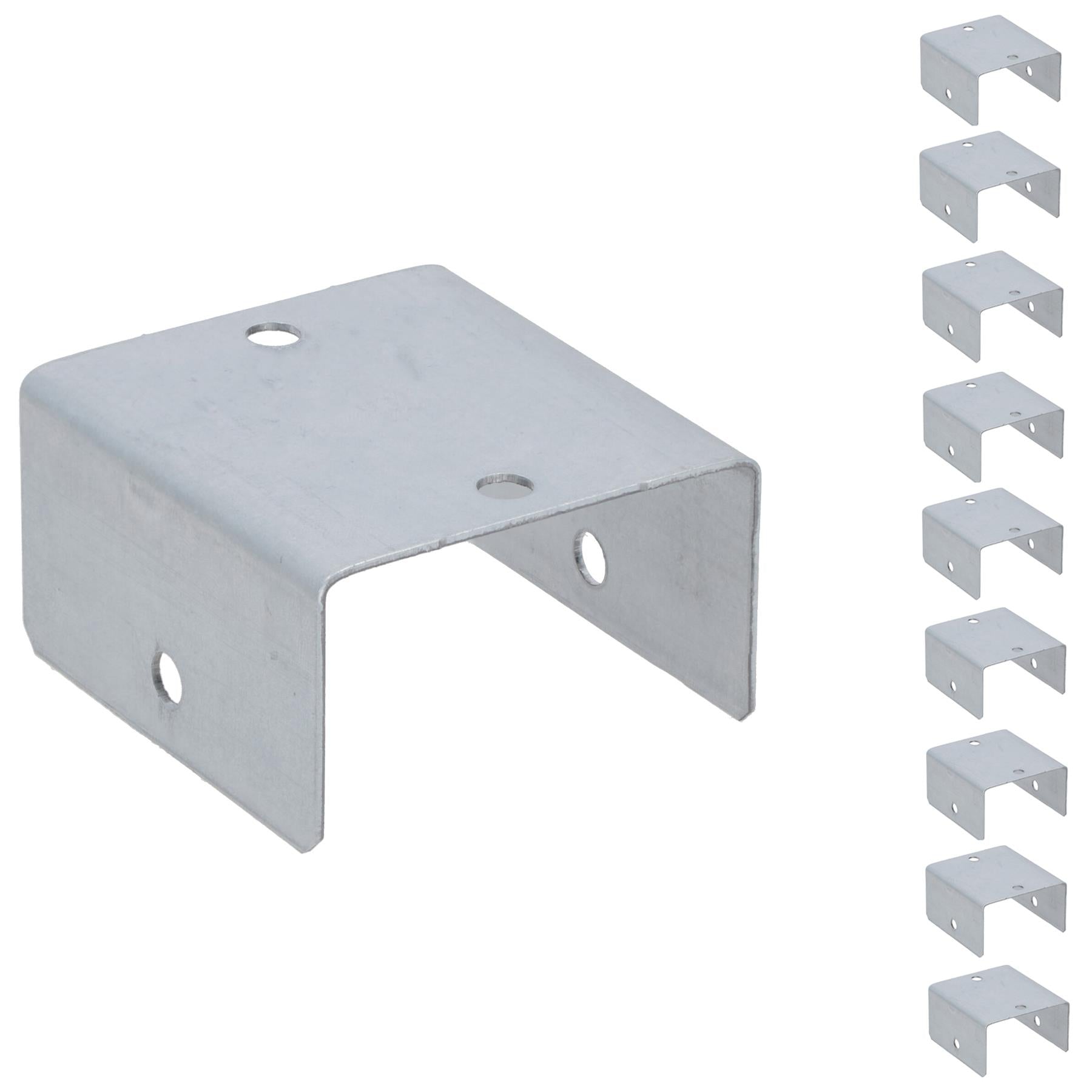 Fence Panel Clip 44mm or 50mm Galvanised Steel Bracket Holder Trellis Post Support