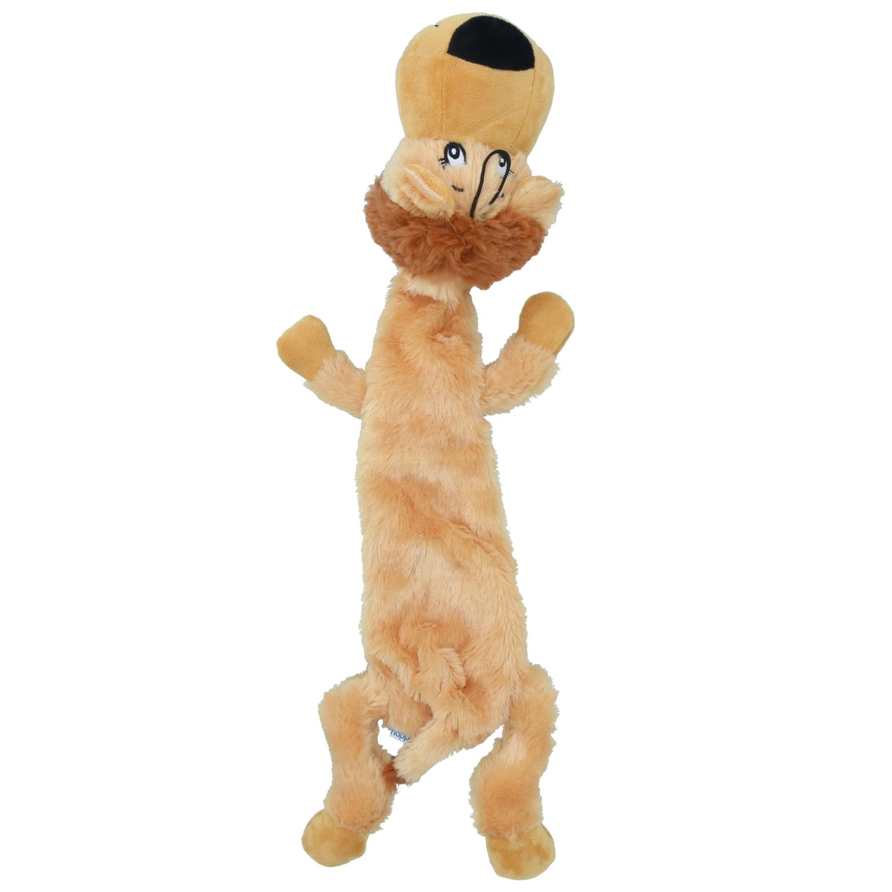 Plüsch-Hundespielzeug „Wild Crinkler Lion“ in superweichem, ungefülltem Zustand mit Quietschfunktion, 60 x 14 x 9 cm