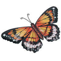 Medium Metal Orange Butterfly Wall Art Garden/Home Ornament 21.5 X 33.5CM