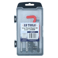 5/16” x 18 BSW Thread Repair Cutter Kit Helicoil Set for Damaged Threads 14pc