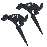 No Dog Fouling Poo Warning Sign Plaque Stake Cast Iron Garden Yard Lawn