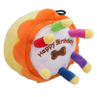 Super Soft Plush Squeaky Small Birthday Cake Toy Dog Puppy Happy Birthday Gift