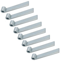 Charnière droite de hayon à sangle HD pour broches de 12,5 mm, longueur 160 mm, plaquée zinc