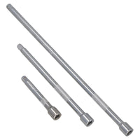 Jeu de 3 rallonges à cliquet à douille droite 1/4" 75 mm 125 mm 250 mm