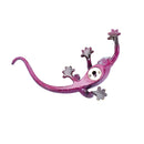 Purple Speckled Gecko Lizard Resin Wall Shed Sculpture Decor Statue Small