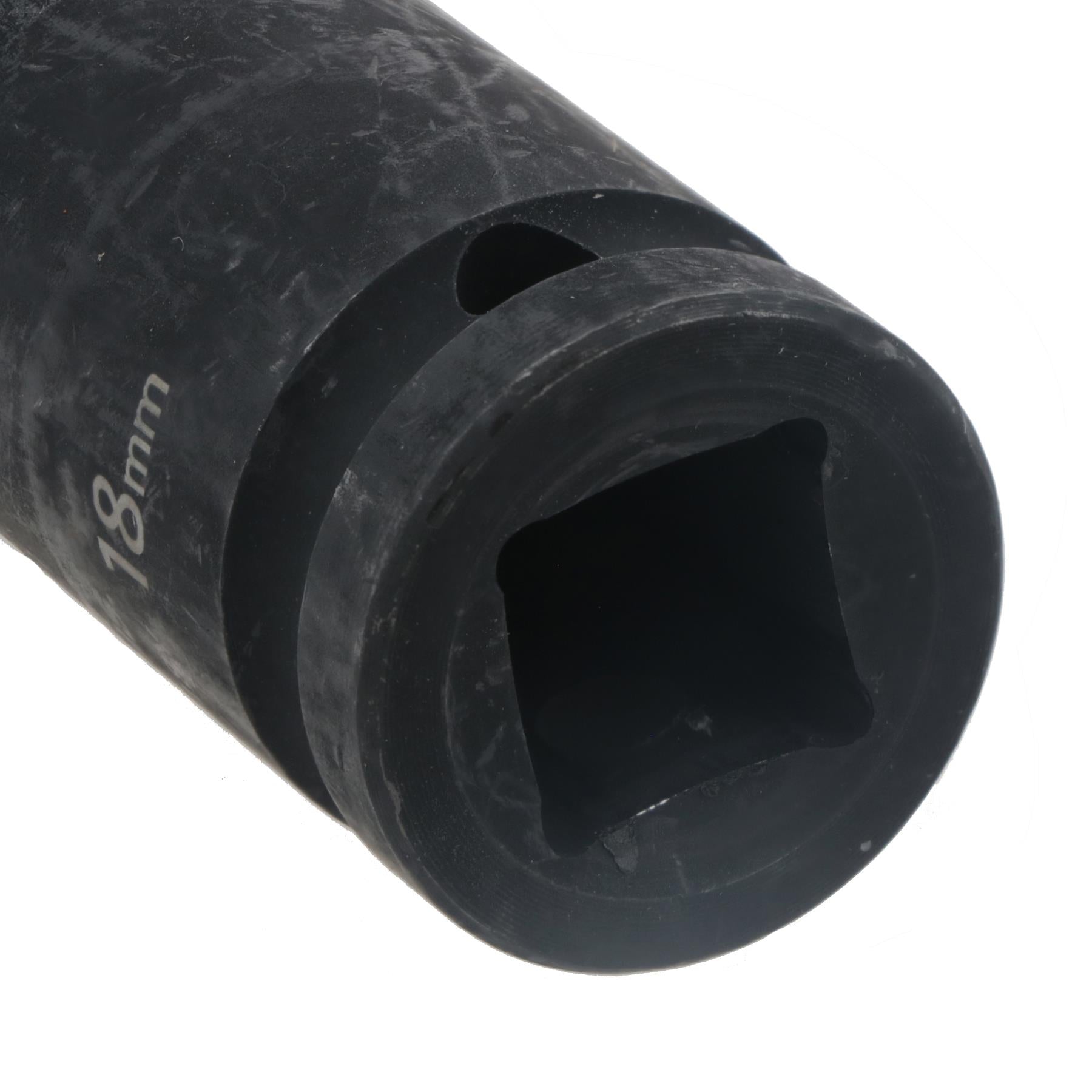 Douille à choc métrique double profonde MM 18 mm 1/2" à 6 pans simple hexagonale