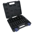 16pc 1/2" Dr 6 Point European Deep Impact Socket Set 10 - 32mm US PRO AT468