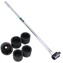 Barre d'alimentation robuste pour disjoncteur à entraînement de 3/4 po + 5 douilles métriques peu profondes de 55 à 70 mm