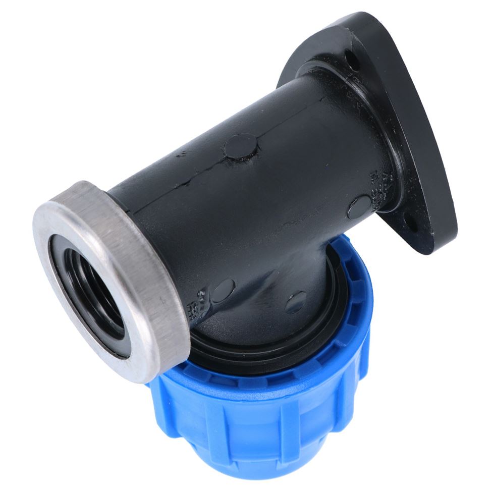 20mm x 1/2" MDPE Wall Elbow Outside Tap Fitting Threaded Connector Bend