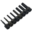 1/2in Drive Impact Impacted Male Torx Star Sockets Deep Sized T30 - T80 8pc