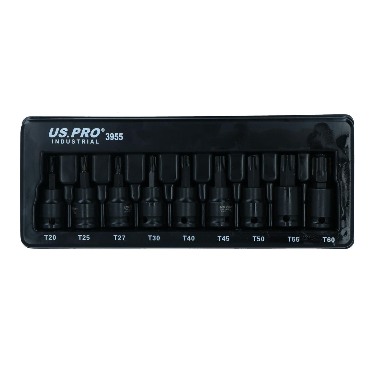 Douilles Torx / Star à impact, entraînement 3/8 po, courtes et courtes, T20 – T60, lot de 9 pièces
