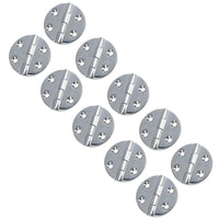 Polished Door Circular Hinge Stainless Steel 64mm diameter 316 Marine Cabin