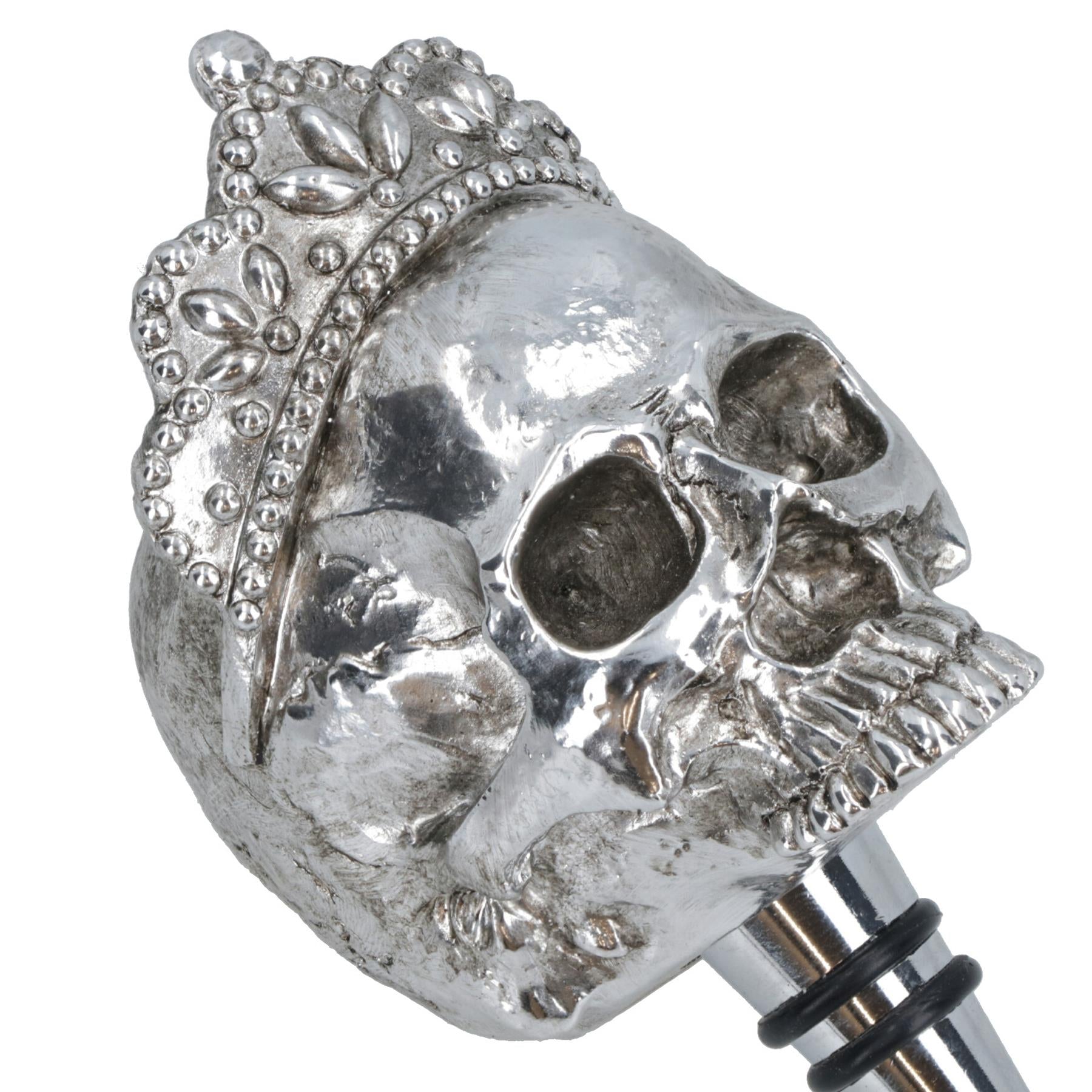 Skull Tiara Gothic Wine Bottle Stopper Topper Bung Cork Champagne Prosecco