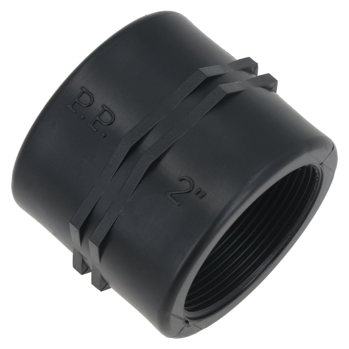 Polypropylene PP Female Threaded Pipe Fitting Sockets 2in – 2in BSP
