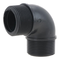 Polypropylene PP 1in BSP Male x Male Threaded 90° Elbow Connector