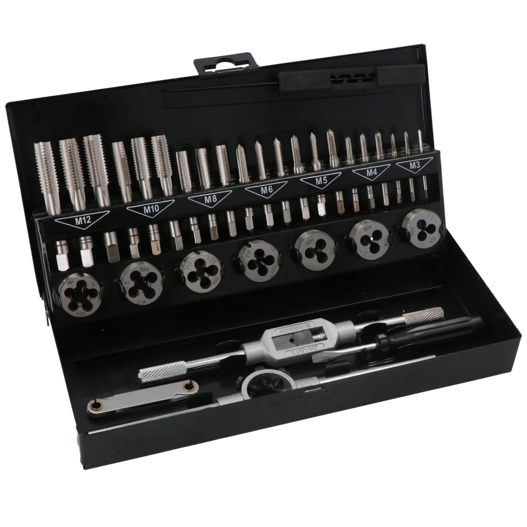32pc HSS Metric Tap and Die Set M3 - M12 1st 2nd and Plug Finishing TE174
