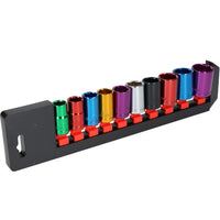 Metric MM 1/2" Drive Shallow + Deep Colour Coded Sockets 13mm – 24mm 20pc
