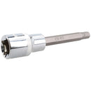 7mm Hex Allen Key Long Bit Internal Socket Metric 1/2" Drive 100mm Length Cr-V